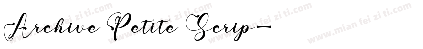 Archive Petite Scrip字体转换